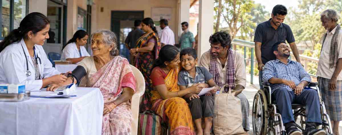 Health medical assistance poverty alleviation elderly care and disability inclusion
